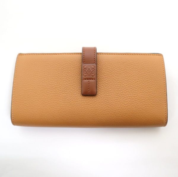 2001203255400011 1 LOEWE Wallet Large Camel Pecan Grain Calf Leather