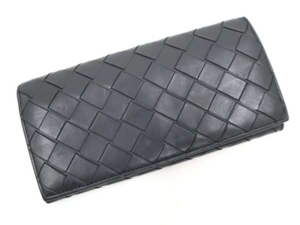 2003809255719459 1 Bottega Veneta Continental Wallet Intrecciato Black