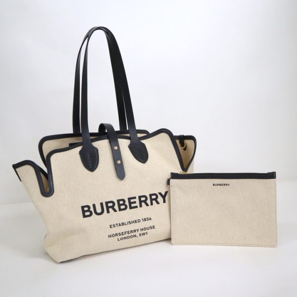 2009512255900285 1 Burberry tote bag soft belt beige