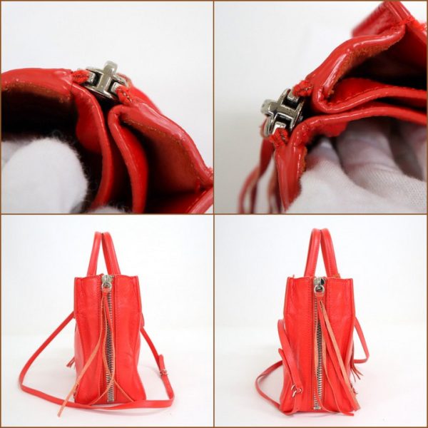 2010199256100012 6 Balenciaga Paper A6 2WAY Bag Red Leather