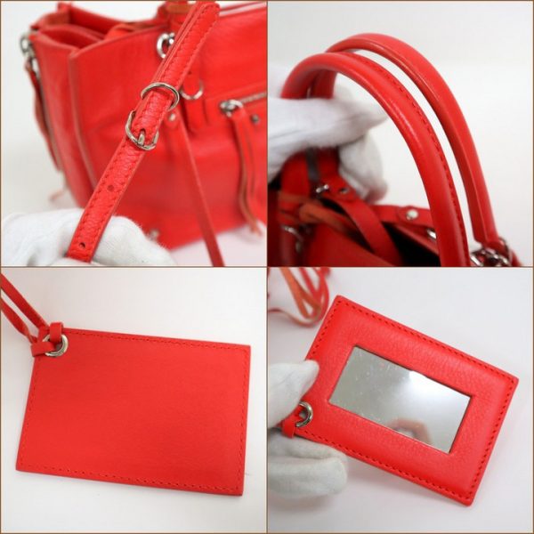 2010199256100012 7 Balenciaga Paper A6 2WAY Bag Red Leather