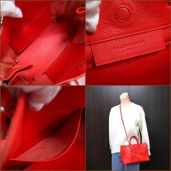 2010199256100012 8 Balenciaga Paper A6 2WAY Bag Red Leather