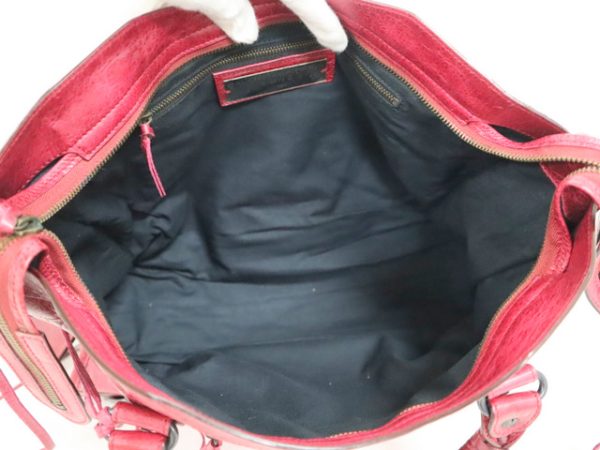 2010199256500003 5 Balenciaga The City 2WAY Handbag Bordeau