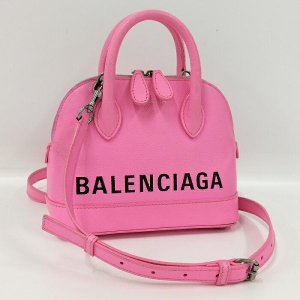 2010199258200025 1 BALENCIAGA 2WAY shoulder bag Virtop pink leather