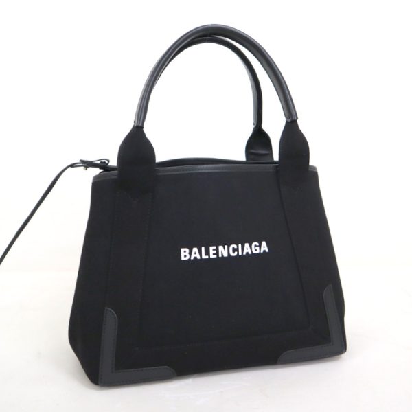 2010200256000008 2 Balenciaga Blue Cabas S tote bag black