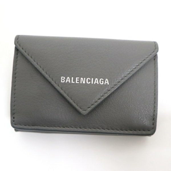 2010205256500008 1 Balenciaga Paper Mini Wallet Black