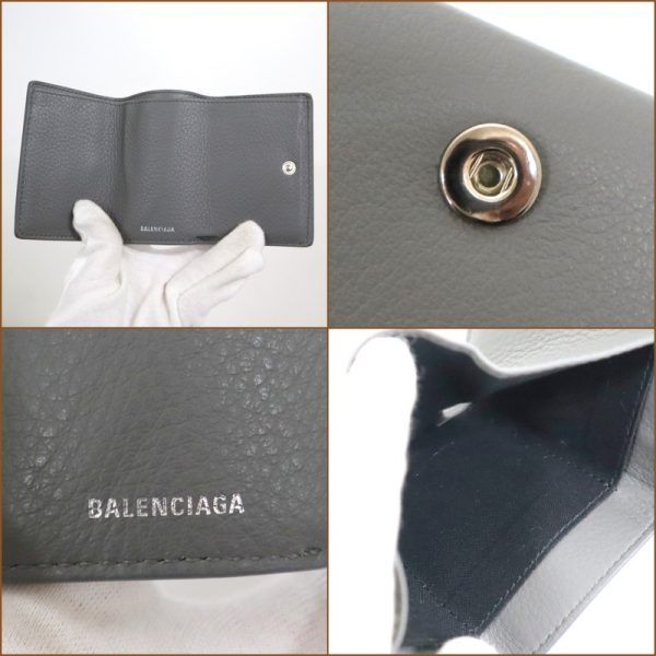 2010205256500008 6 Balenciaga Paper Mini Wallet Black