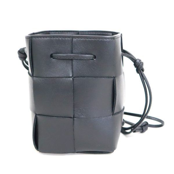 2010297256300021 3 Bottega Veneta Cassette Mini Crossbody Bucket Black