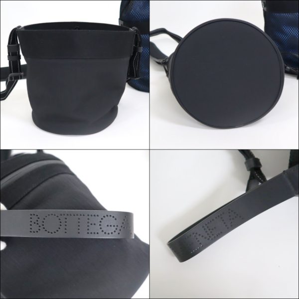 2010297256500008 3 Bottega Veneta shoulder bag nylon black blue