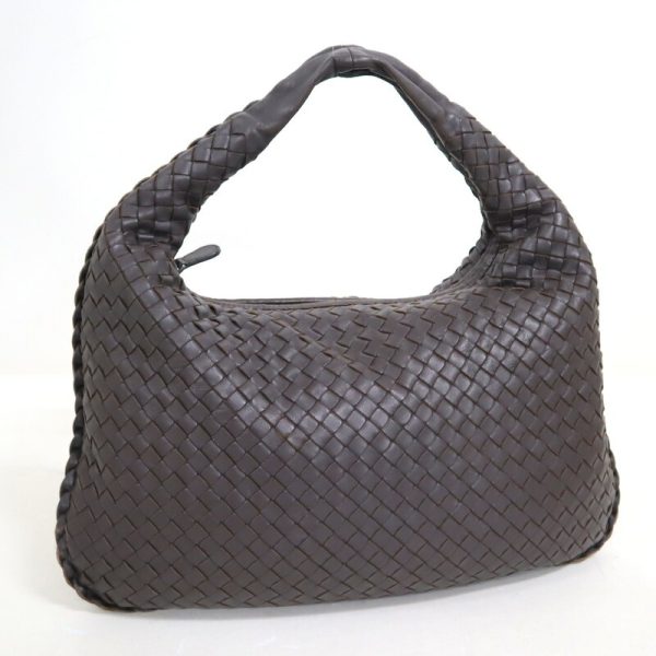 2010298256100005 1 Bottega Veneta One Shoulder Bag Intrecciato Suede Brown