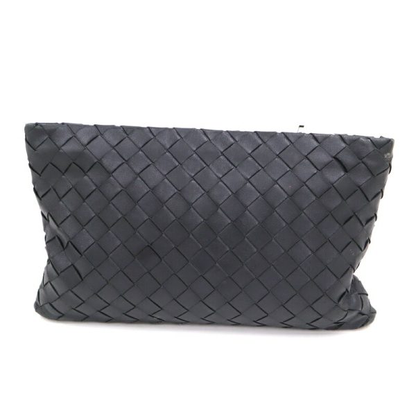 2010298256300007 2 Bottega Veneta Clutch Bag Intrecciato Black