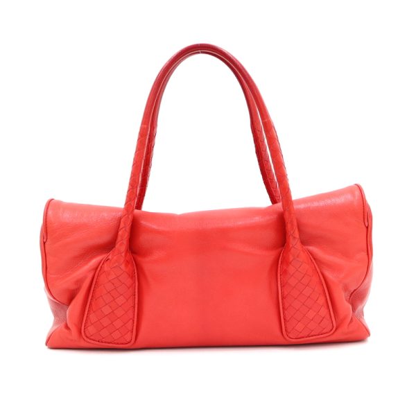 2010298256500001 2 Bottega Veneta Intrecciato Handbag Red