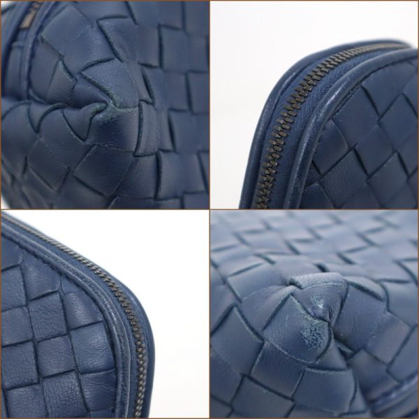 2010300256500003 7 Bottega Veneta Pouch Intrecciato Blue Black