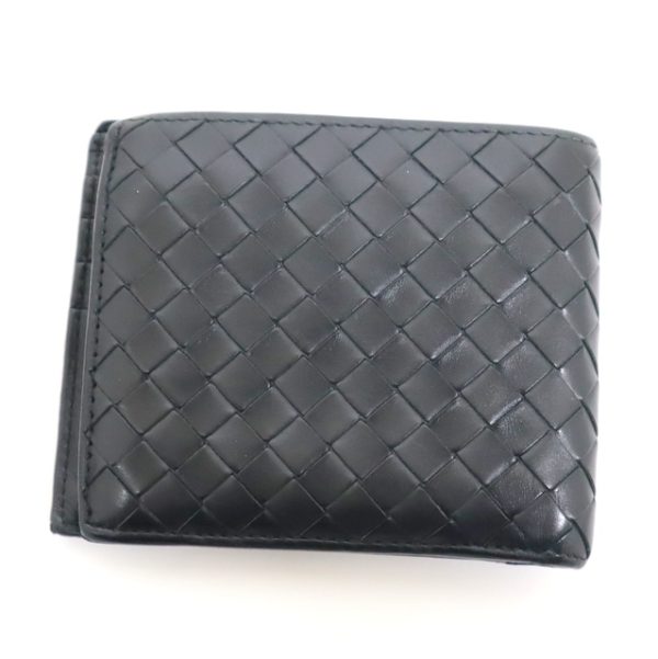 2010303255000046 1 Bottega Veneta Wallet Intrecciato Black