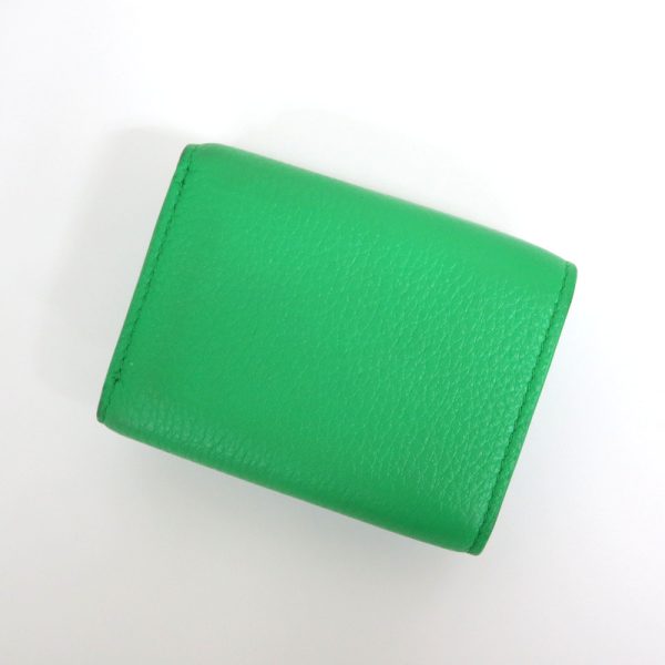 2010303256000021 2 Bottega Veneta tri fodl wallet green