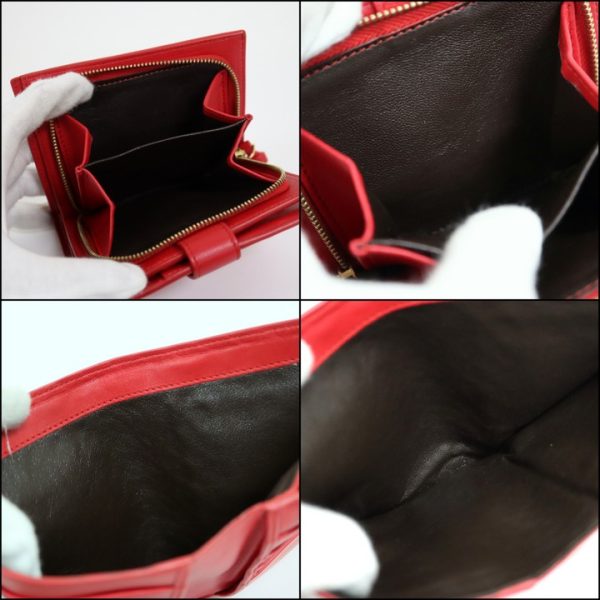 2010303256100007 7 Bottega Veneta Intrecciato Wallet Red