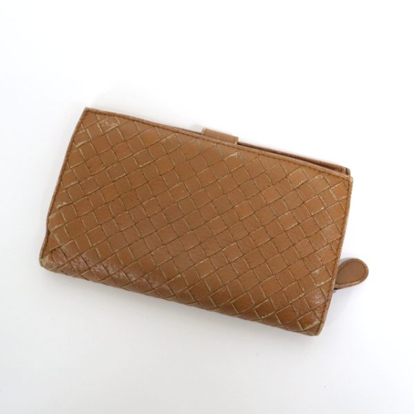 2010303256300008 2 Bottega Veneta Wallet Intrecciato Brown Leather