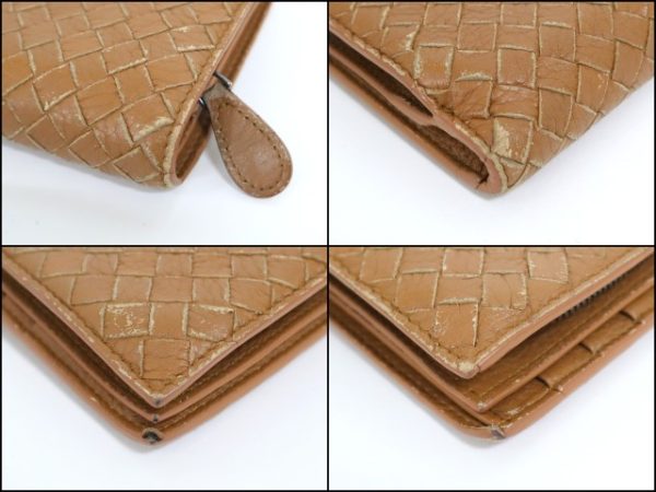 2010303256300008 6 Bottega Veneta Wallet Intrecciato Brown Leather