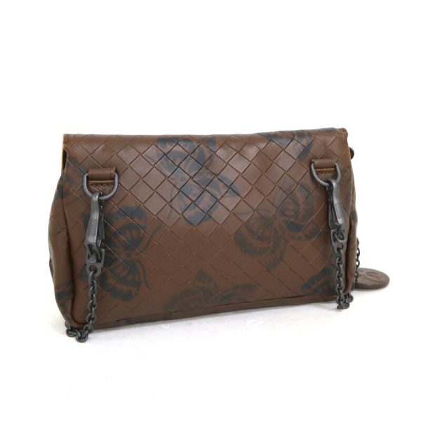 2010303256300012 2 Bottega Veneta Chain Wallet Intrecciato Mirage Brown