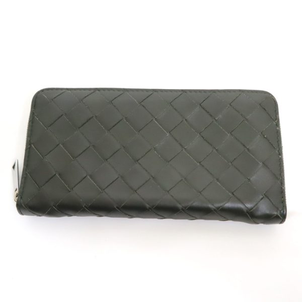 2010303256500021 1 Bottega Veneta Long Wallet Turk Green Leather