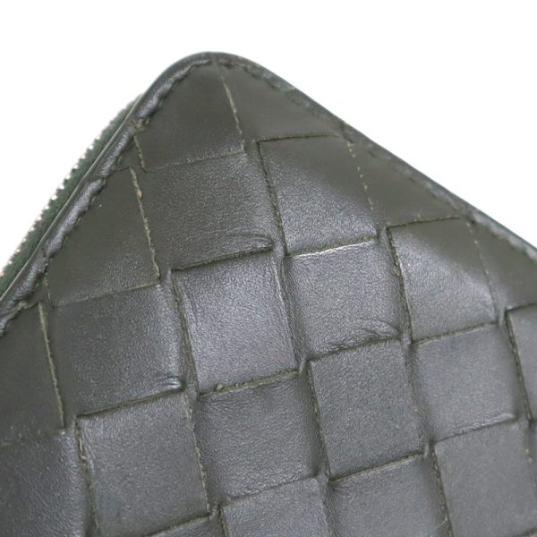 2010303256500021 6 Bottega Veneta Long Wallet Turk Green Leather