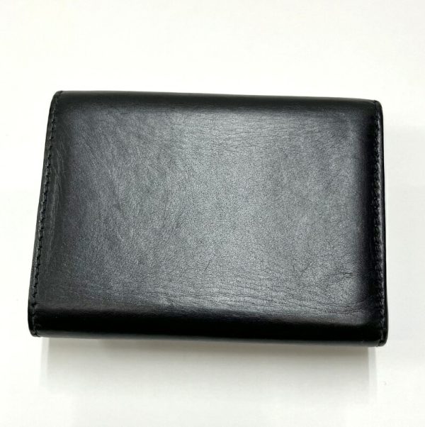 2010303256500026 2 Bottega Veneta Tri Fold Wallet Punching Black