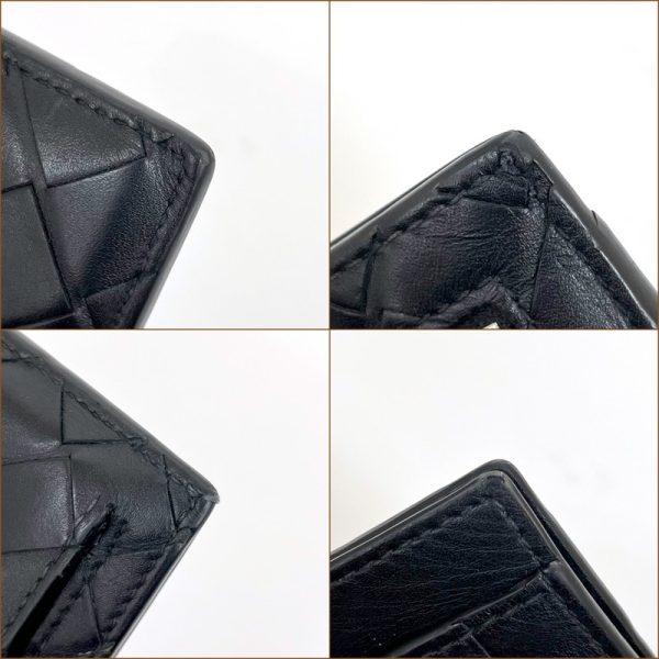 2010303256500028 4 Bottega Veneta Card Coin Case Intrecciato Black