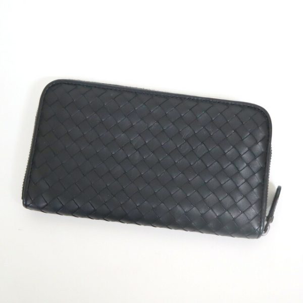 2010303256600017 1 Bottega Veneta Long Wallet Intrecciato Black