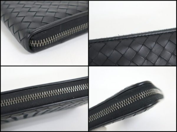 2010303256600017 5 Bottega Veneta Long Wallet Intrecciato Black