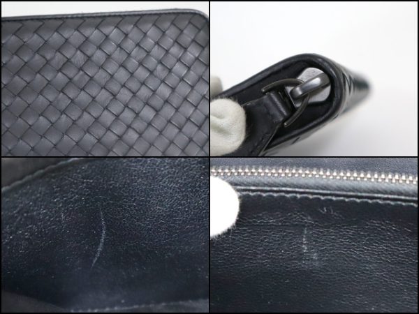 2010303256600017 6 Bottega Veneta Long Wallet Intrecciato Black