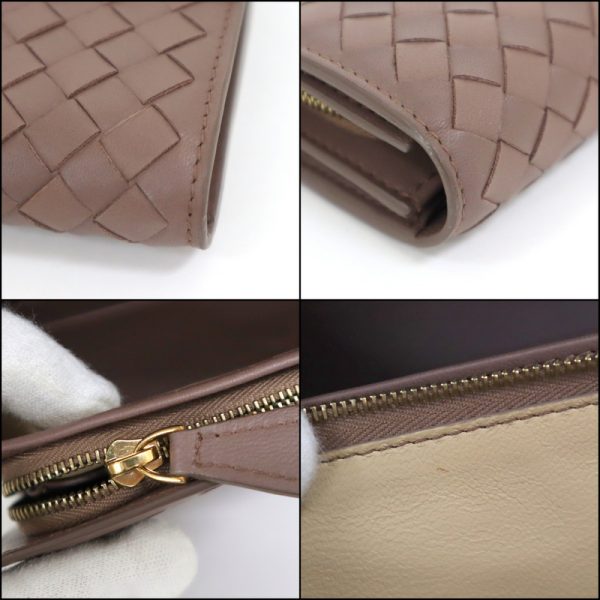 2010303256600025 6 Bottega Veneta Intrecciato long wallet brown