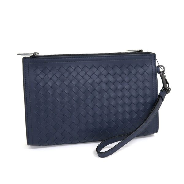 2010309255800003 1 Bottega Veneta Intrecciato Multi Case Clutch Bag Blue