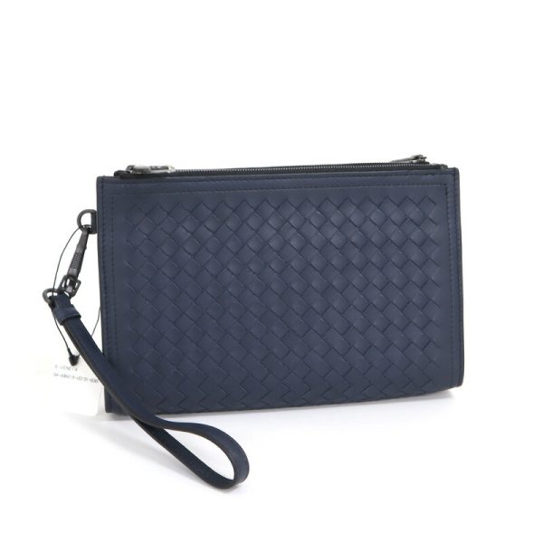 2010309255800003 2 Bottega Veneta Intrecciato Multi Case Clutch Bag Blue