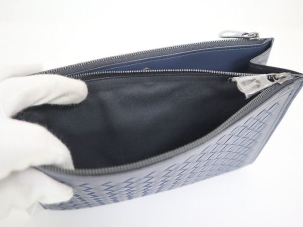 2010309255800003 9 Bottega Veneta Intrecciato Multi Case Clutch Bag Blue