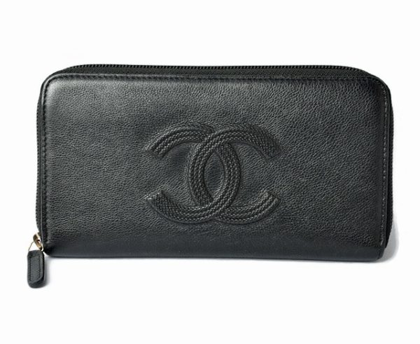 201031 22 c 1 CHANEL Long Wallet Coco Mark Black