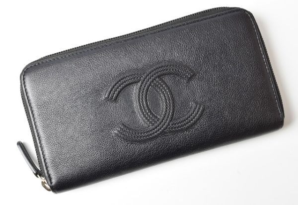 201031 22 c 2 Chanel Long Wallet Coco Mark Black