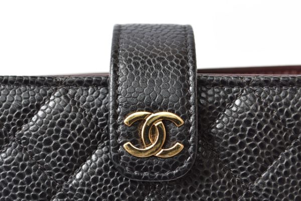 201031 23 ch 7 Chanel Pouch Card Case Quilted Caviar Skin Black