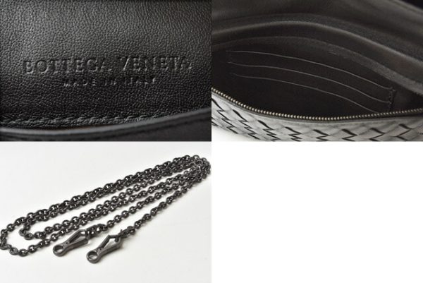 201031 24 bv 11 Bottega Veneta Clutch Bag Shoulder Chain Black