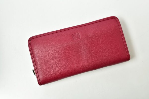 201031 3 lo 2 Loewe Amazona Long Wallet Goatskin Pink