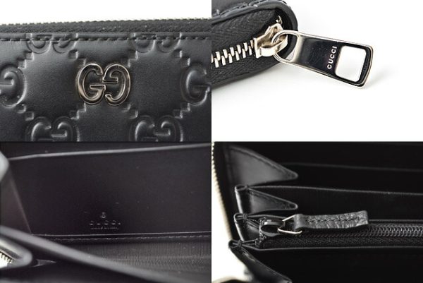 201031 32 g 6 Gucci Long Wallet Guccisima Dorian Black