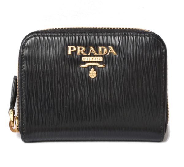 201034 p 1 Prada Mini Wallet Vitello Move Black