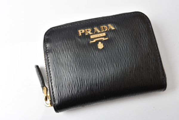 201034 p 2 Prada Mini Wallet Vitello Move Black