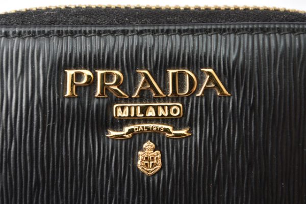 201034 p 5 Prada Mini Wallet Vitello Move Black