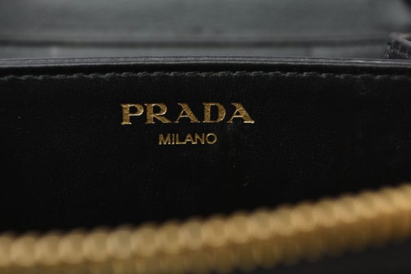 201034 p 7 Prada Mini Wallet Vitello Move Black