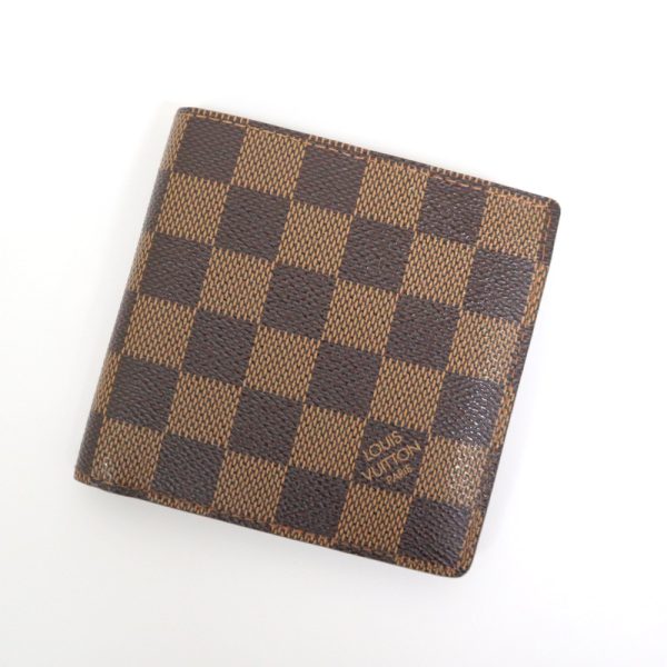 2010730256000002 1 Louis Vuitton Portefeuille Marco Wallet Damier Ebene Brown