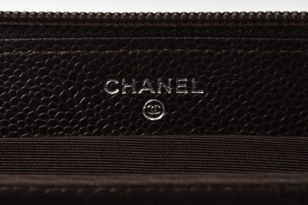 201115 ch 13 9 Chanel Long Wallet Coco Mark Caviar Skin Brown