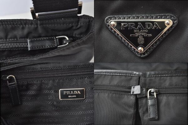 20111519p 6 Prada Shoulder Bag Messenger Bag Tessuto Nero BlacK