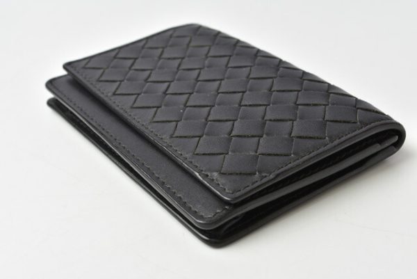 20111522bv 3 Bottega Veneta Card Case Intrecciato Black