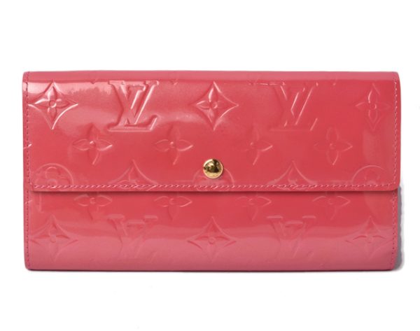 201115l31 Louis Vuitton Sara Wallet Long Vernis Framboise