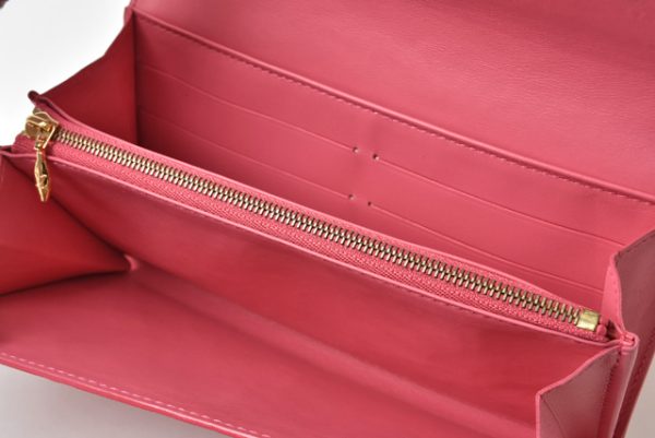 201115l36 Louis Vuitton Sara Wallet Long Vernis Framboise